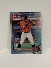 2022 Bowman Chrome 1st Edition Anthony Rodriguez  Blue Foil