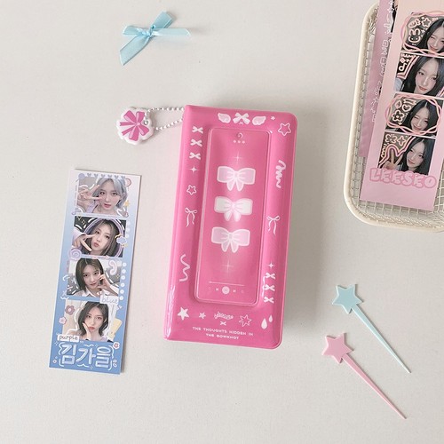 PVC Card Album INS Simple Bow Photocards Holder New Mini Photo Album - Picture 13 of 13