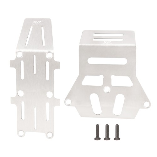 Protector de armadura de chasis de metal placa de deslizamiento parachoques delantero para Tamiya 1/10 Hornet EVO RC - Imagen 13 de 17