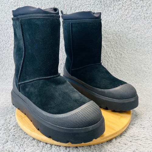 Stivali UGG Uomo 12 Nero Classico Corto Meteo Ibrido Scamosciato Impermeabile Invernale Neve - Foto 2 di 9