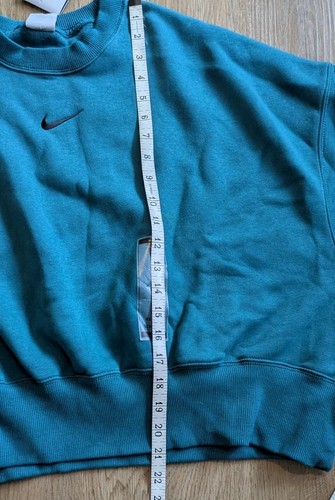 Nike Women's Sportswear Phoenix Fleece Oversized Crewneck Sweatshirt XS Blue - Picture 10 of 12