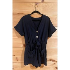 Navy Romper