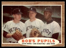 1962 Topps Bob's Pupils Boros / Scheffing / Wood Detroit Tigers #72