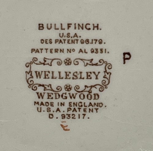 Wedgwood Wellesley Bullfinch 14 Zoll Oval Servierplatte EUC Hergestellt in England - Bild 8 von 8