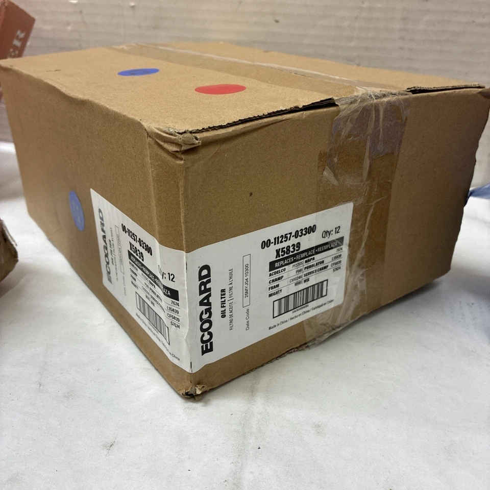 (CANTIDAD 12) Filtros de aceite de motor Ecogard X5839 para Chevy Malibu 2016-2021 Foto 2 de 2