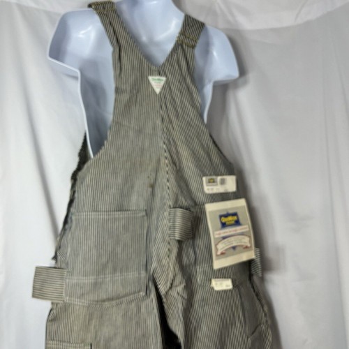 Tuta OshKosh B'Gosh 38x33 Union Made Vestbak USA Y2K Railroad Stripe NUOVA - Foto 11 di 19