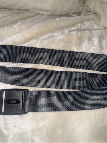 Nuevo sin etiquetas Cinturón Oakley Nylon Tejido Poliéster Ajustable Negro Gris Factory Lite Para Hombres S