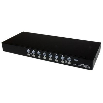 StarTech.com 16 Port 1HE USB VGA KVM Switch mit OSD zur Rack-Montage inkl. Kabel