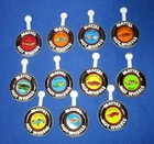 VINTAGE MATTEL 1960s, TIN HOTWHEELS REDLINE BADGE LOT. 11pcs