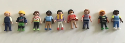 Playmobil Vintage Figure Lot Of 9 Different With Accessories Children