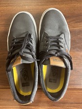 Vans, caña baja, negra y gris, cómoda, patín, embarque, para hombre talla 9