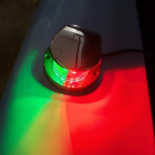 Schiff-Navigationslicht LED Schiffspitze Frontbrückenleuchte rot-grün 12V - Bild 16 von 22