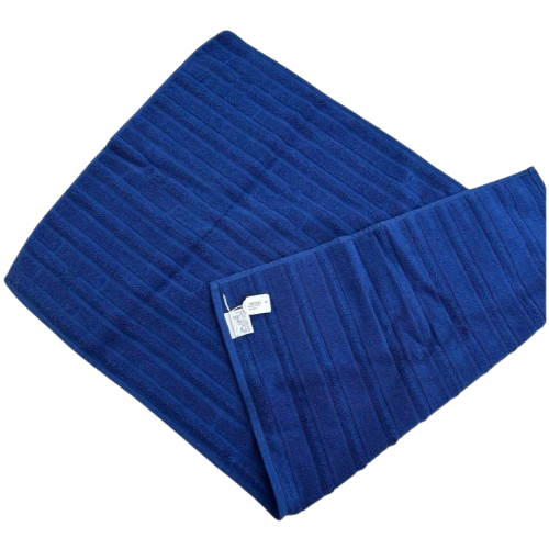 HERMES Paris Cotton Beach Towel Bath Mat Towel Marine Blue 56×95cm - Picture 2 of 4