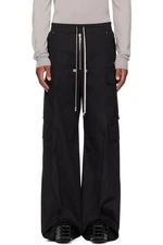 Rick Owens Black Concordians Cargobelas Cargo Pants Size 54 L XL