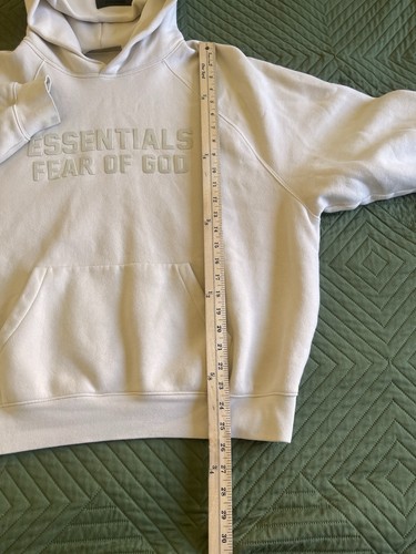 Sudadera con Capucha Essentials Fear Of God Oficial Para Hombre Pullover Avena Talla Mediana - Imagen 9 de 11