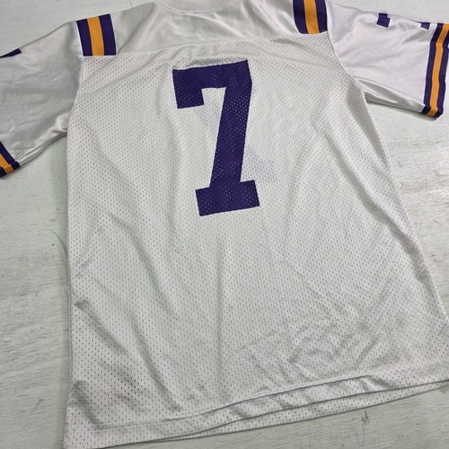 LSU Tigers NCAA Nike Team White Football Jersey #7 Youth Teens Boys L 16/18 EUC - Picture 7 of 10