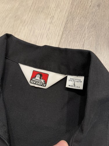 Camisa de Trabajo Ben Davis Para Hombre Negra 1/2 Cremallera Negra - Grande - Imagen 3 de 4