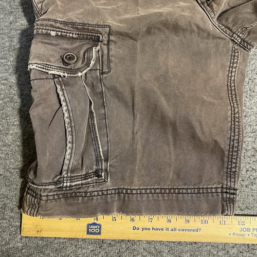 Pantalones Cortos Carga American Eagle Hombres 33 Marrón Caqui Largo Clásico Utilitario Y2K Sueltos - Imagen 9 de 18