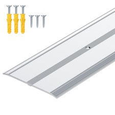 Raytano 36"×4"×0.1" Flat Profile Aluminum Floor Transition Strip Grey 1pcs