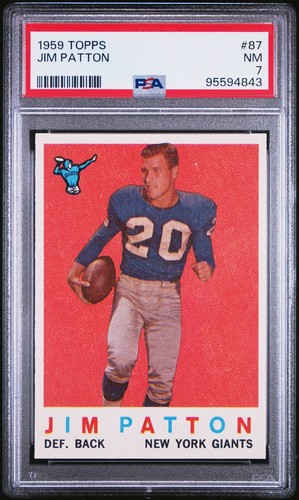 1959 TOPPS #87 JIM PATTON PSA 7 - Photo 1/2