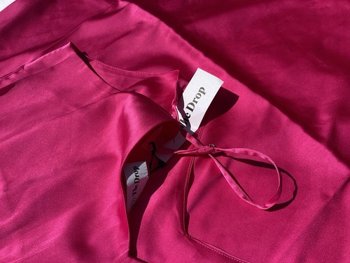 The Drop Pink Slip Dress Xl Scarlett Cowl-Neck Slip Dress Hot Pink - Picture 18 of 22