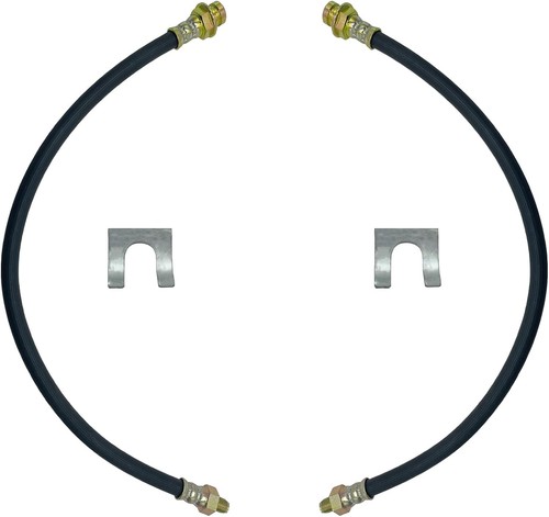 Paquete de 2 mangueras de freno de goma universales mejoradas de 18 pulgadas - línea flexible, 3/8" - 24 - Imagen 6 de 12