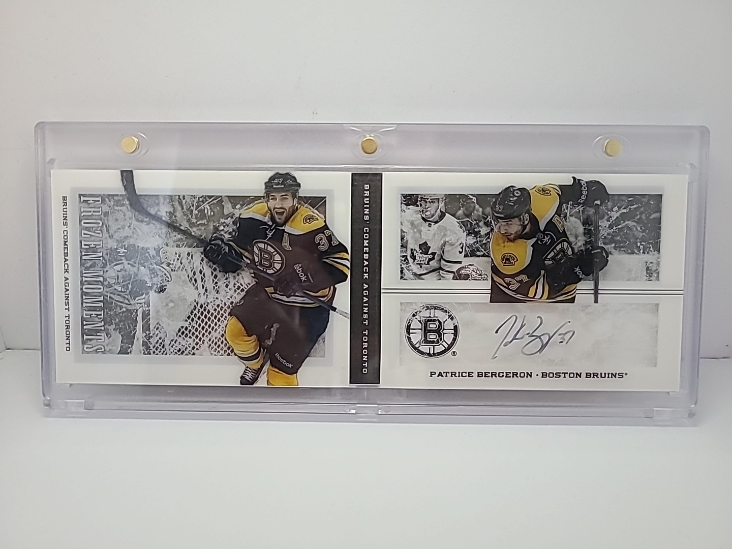 Panini Dominion 2013-14 Frozen Moments Patrice Bergeron Auto Autograph /99