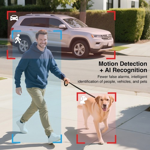 DualBand WiFi6 Wireless Pre-Record Solar Battery Security Camera System 2PACK - Picture 6 of 14