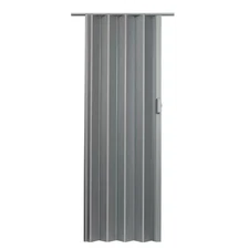 48 In. X 96 In. Elite Vinyl Satin Silver Accordion Door