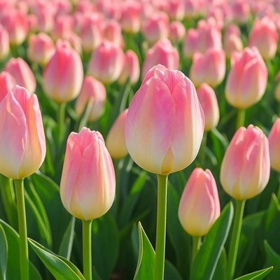 Kunyun Tulip Bulbs Pink & White Rembrandt Tulips