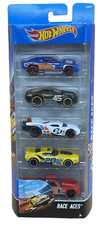 Hot Wheels Race Aces 5-Pack 1:64 Diecast Cars Gift Set Mattel Boxed VGC