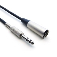 25Ft XLR 3P Male to 1/4" TRS Balanced Audio Microphone Cable