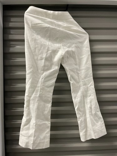J. Crew Hayden Kickout Crop Pants Womens 00P White Trouser Minimalist Preppy NEW - Picture 2 of 4