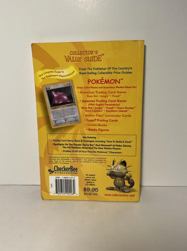Collector's Value Guide Pokemon Premiere Edition 1999 Paperback Book - Picture 5 of 17