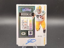 2020 PANINI CONTENDERS #182 JOSIAH DEGUARA ROOKIE AUTOGRAPH TICKET #/81