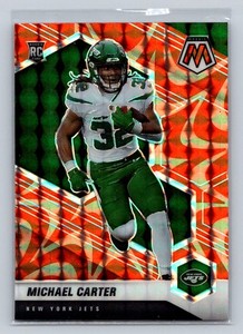 2021  Panini Mosaic Prizm Reactive Orange #335 Michael Carter Rc Rookie B42