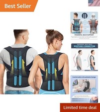 Breathable Neoprene Back Support and Posture Corrector - Large Size for All