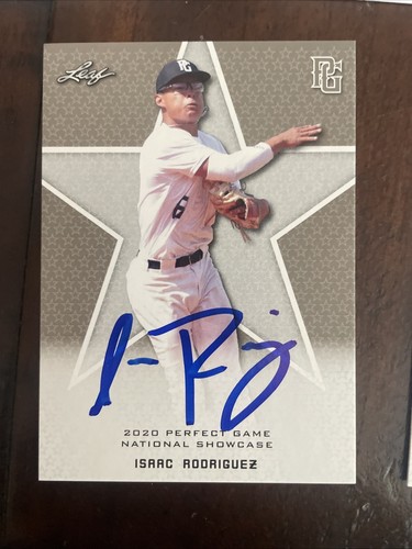 ISAAC RODRIGUEZ 2020 LEAF PERFECT GAME NATIONAL SHOWCASE RC #147 AUTO SIGNED - Picture 5 of 9