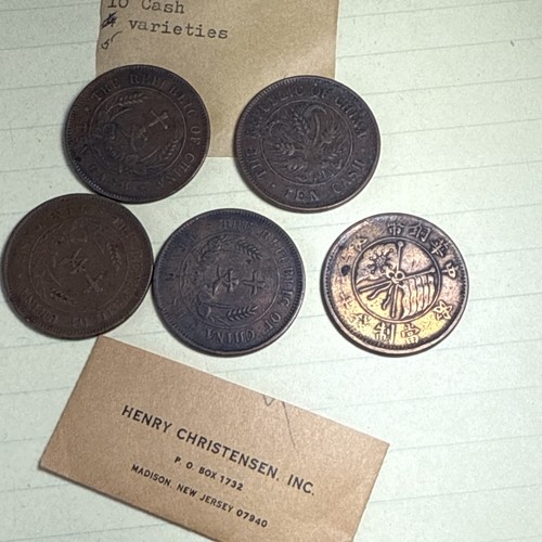 China Republic 10 Cash Look 5 Coins - Picture 8 of 15