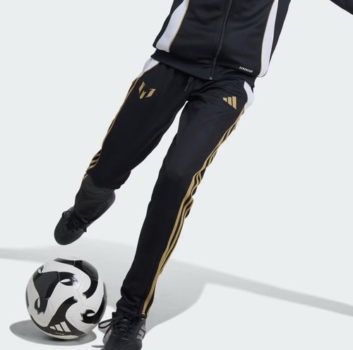 Adidas Kids MESSI TRAINING PANTS IZ2994 In Black Size XL New - Picture 2 of 4