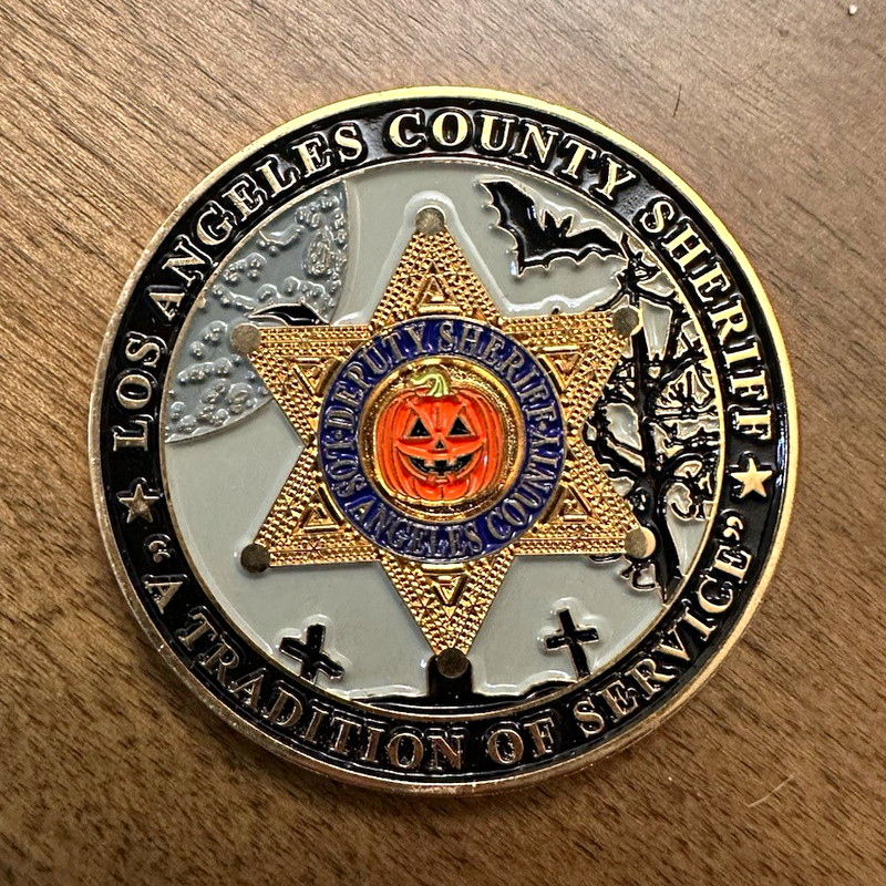 Los Angeles County Sheriff Halloween Challenge Coin "A Tradition of Service"