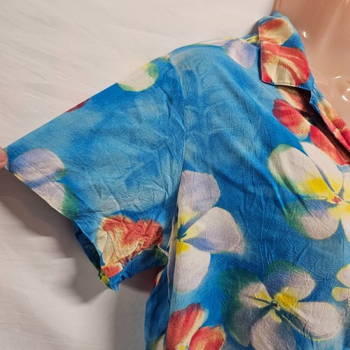 Jams World Hawaii Tropical Short Top Bluse Shirt Damen Gr. S Blau - Bild 13 von 13