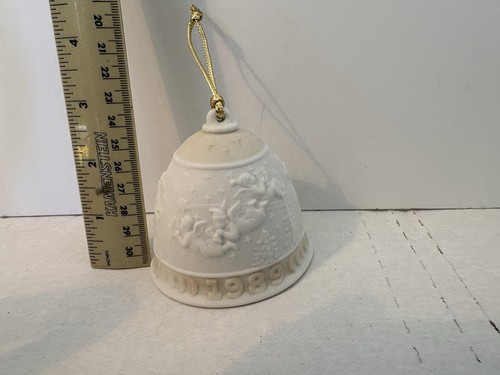 Vintage 1989 lladro adorno campana de Navidad - diseños de ángeles - vacaciones de Navidad - Imagen 6 de 10
