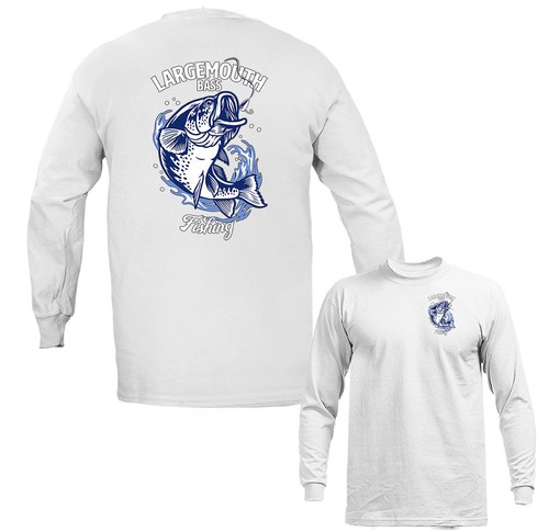 Largemouth Bass Legend Fishing Outdoor Sport Long Sleeve T-shirt - Picture 14 of 17