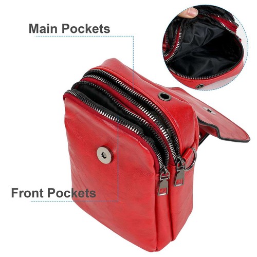 Damen kleine Handy Geldbörse Portemonnaie Schultertasche Etui Crossbody PU Handtasche - Bild 6 von 16