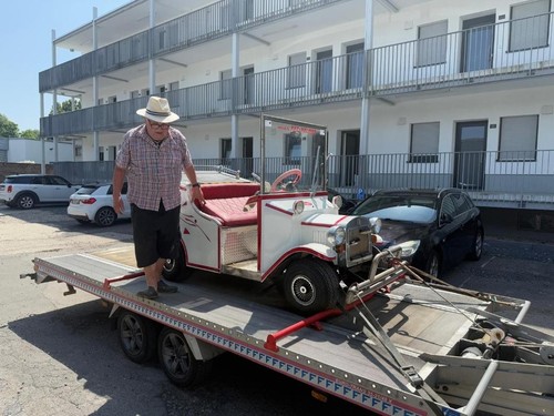 Golf-Car umgebaut mit Straßenzulassung 36 V mit Solaranlage, Dach abnehmbar - Bild 2 von 3