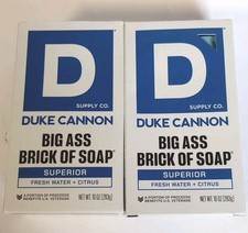NEW Duke Cannon - Big Ass Brick of Soap Superior - Fresh Water Citrus - 2 Bars