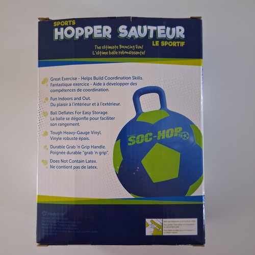 Neu im Karton Hedstrom 55-9534 Soc Hop Fußball Ball Hopper blau grün 15 Zoll. - Bild 2 von 5