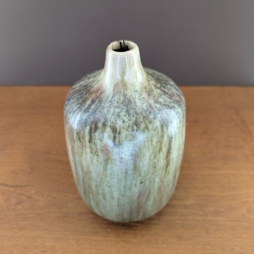 RUTH KOPPENHÖFER STUDIOKERAMIK VASE ÜBERLAUFGLASUR KÜNSTLERKERAMIK MID CENTURY - Bild 2 von 8
