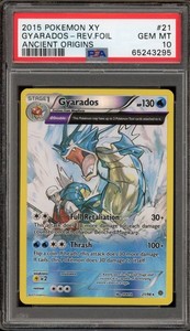 Pokemon Gyarados XY Ancient Origins Reverse Holo Rare #21 PSA 10 Gem Mint